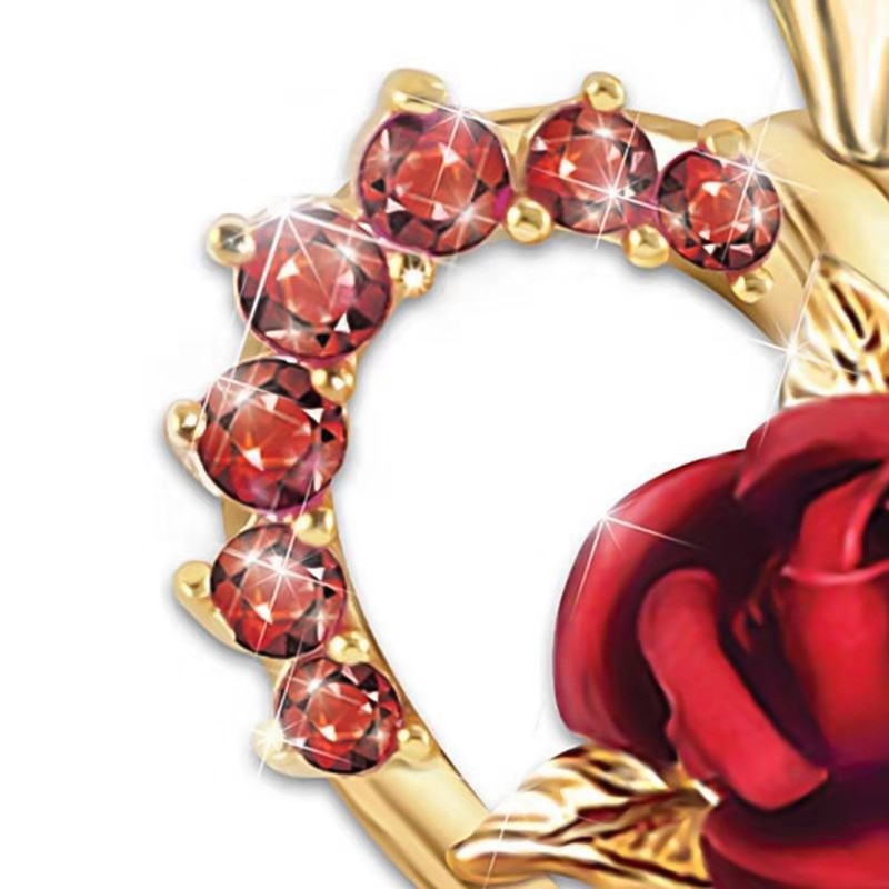 Rose Pendant Necklace Ladies Jewelry