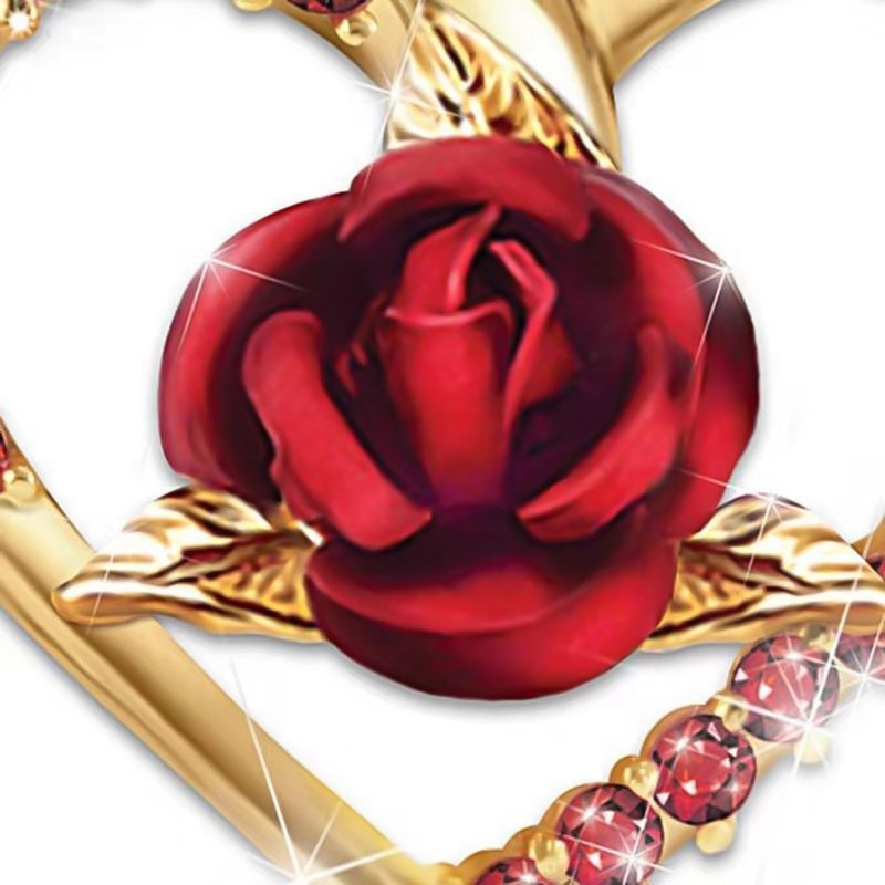 Rose Pendant Necklace Ladies Jewelry