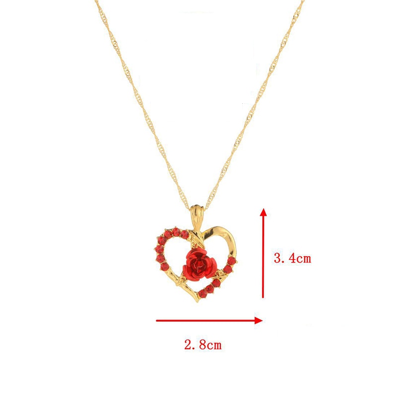 Rose Pendant Necklace Ladies Jewelry