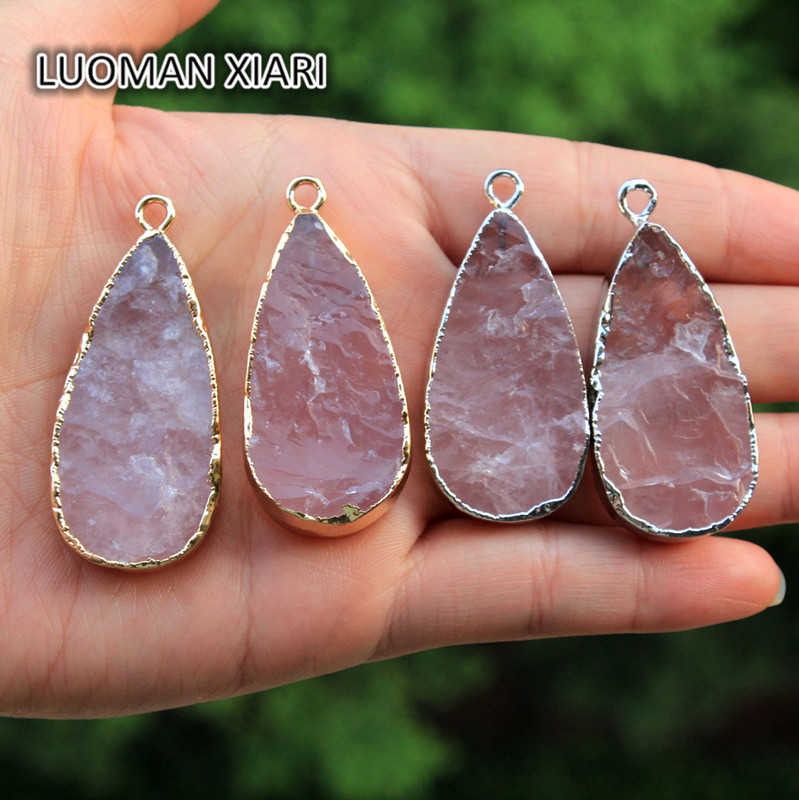 Rose Quartz Necklace Crystal Pendant Rose Quartz Necklace Crystal Pendant