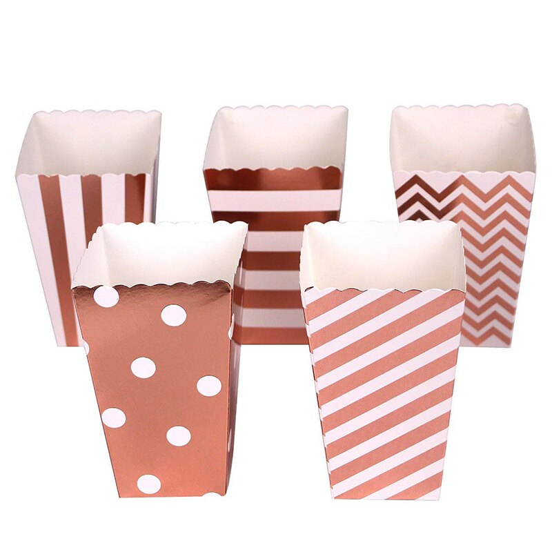Rosegold Popcorn Paper Cups (6pcs) Rosegold Popcorn Paper Cups (6pcs)