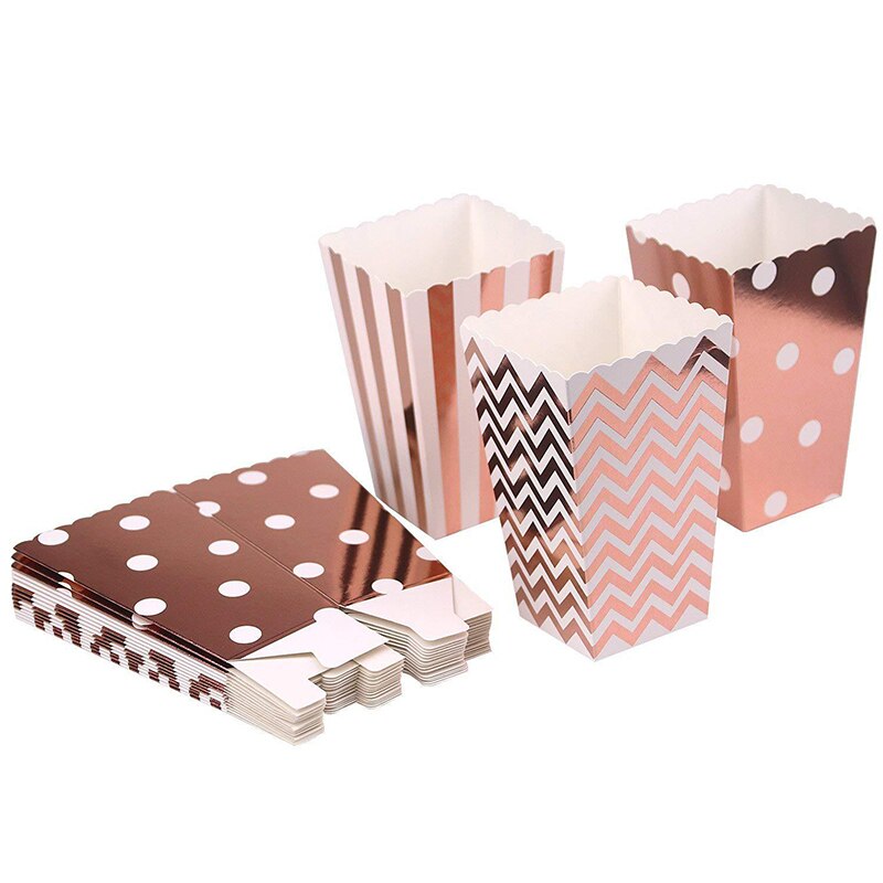 Rosegold Popcorn Paper Cups (6pcs) Rosegold Popcorn Paper Cups (6pcs)