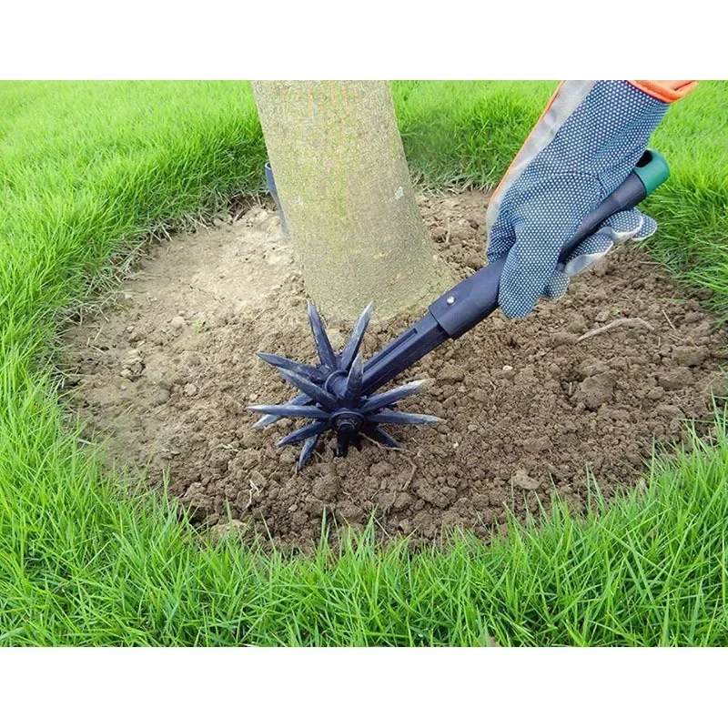 Rotary Cultivator Garden Lawn Ripper Adjustable Gardening Rotary Tiller and Hand-Held Garden Cultivator Tool Soil Rotary Cultivator Garden Lawn Ripper Adjustable Gardening Rotary Tiller and Hand-Held Garden Cultivator Tool Soil