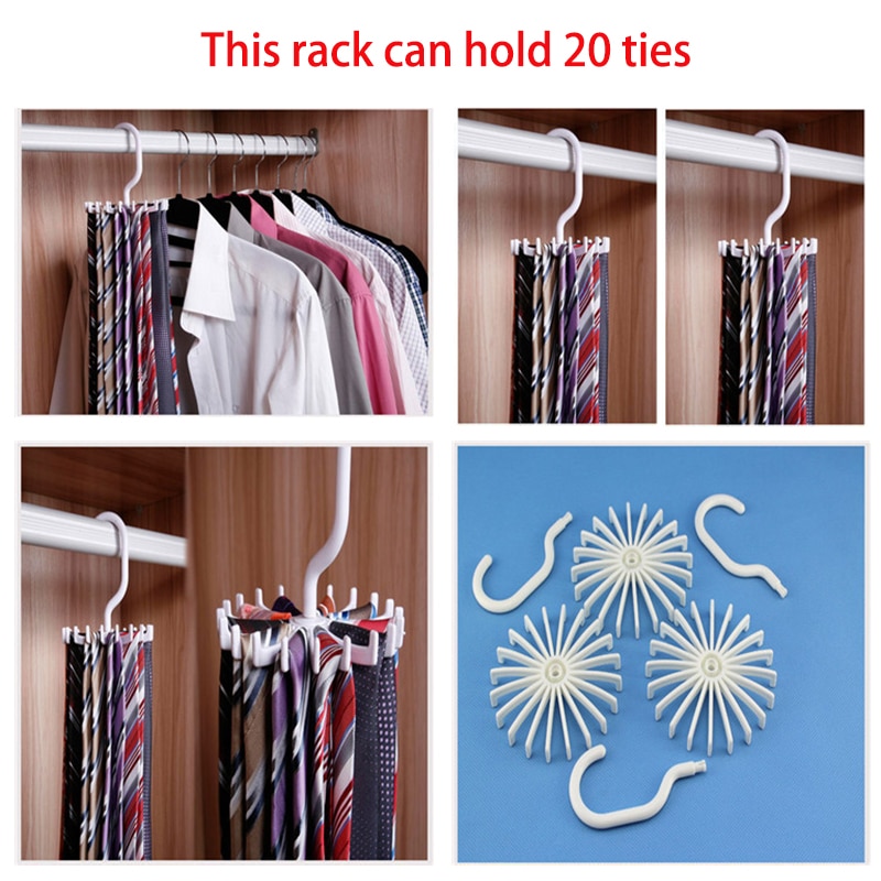 Rotatable 20 Hook Tie Hanger for Closet Rotatable 20 Hook Tie Hanger for Closet