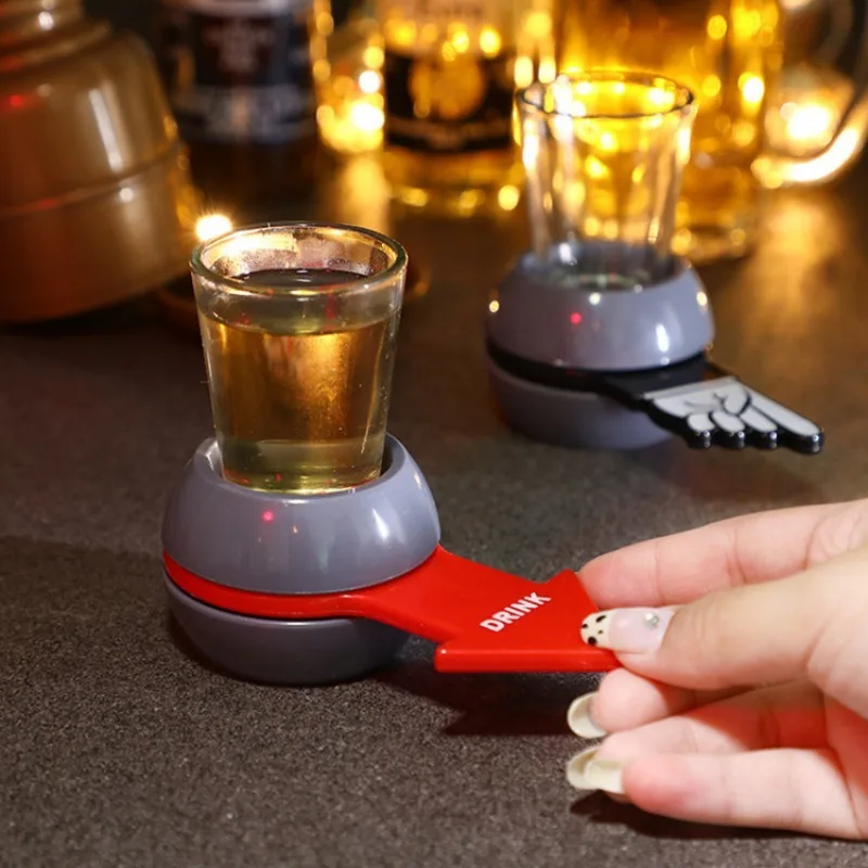 Rotatable Arrow Beer Wine Board Game Pointer Shot Spinner Party Game Glass Cup Kit Spin Drinking Game Table Home