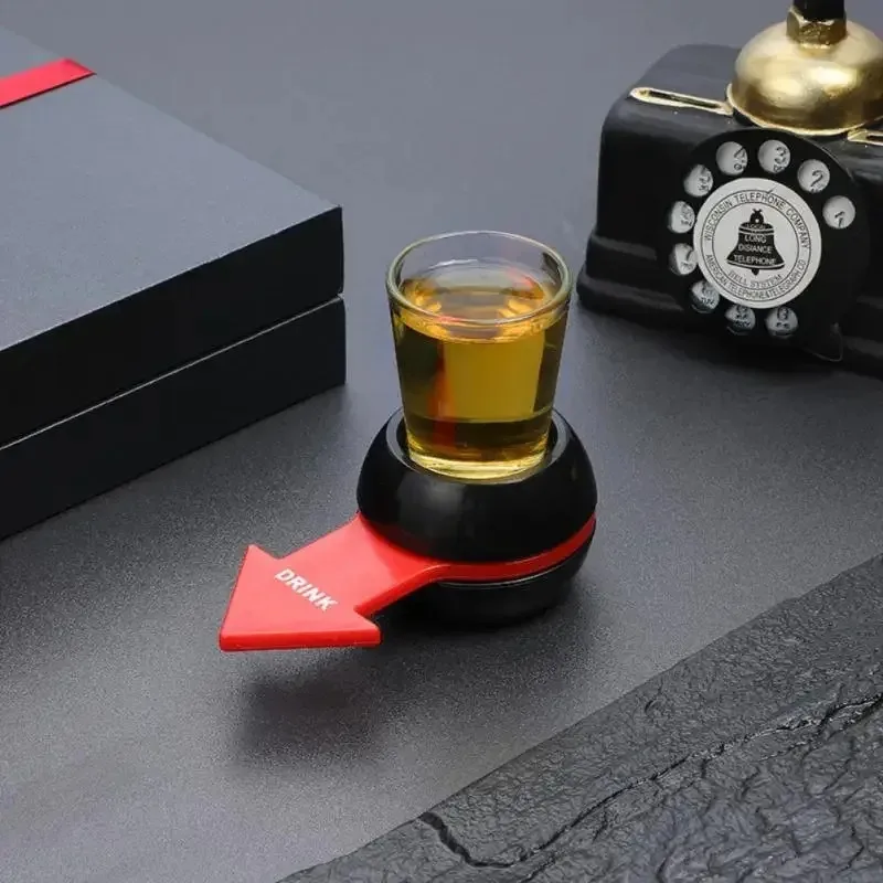 Rotatable Arrow Beer Wine Board Game Pointer Shot Spinner Party Game Glass Cup Kit Spin Drinking Game Table Home