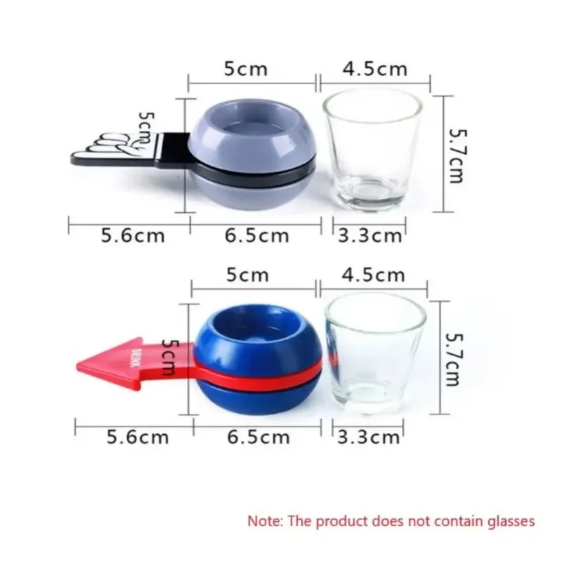 Rotatable Arrow Beer Wine Board Game Pointer Shot Spinner Party Game Glass Cup Kit Spin Drinking Game Table Home