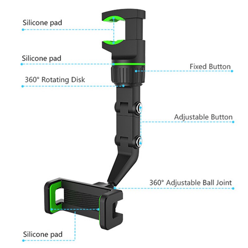 Rotatable Car Mirror Phone Holder Rotatable Car Mirror Phone Holder