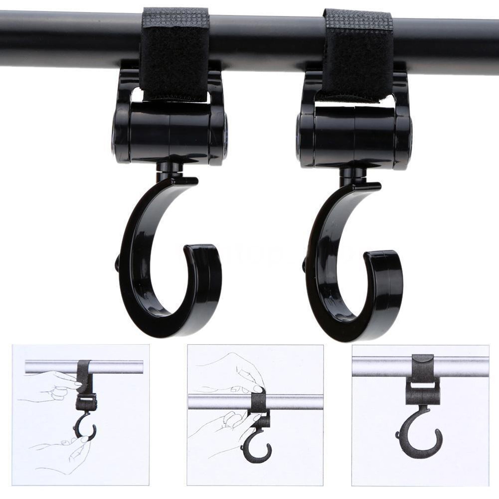 Rotatable Pram Bag Hooks (2pcs) Rotatable Pram Bag Hooks (2pcs)