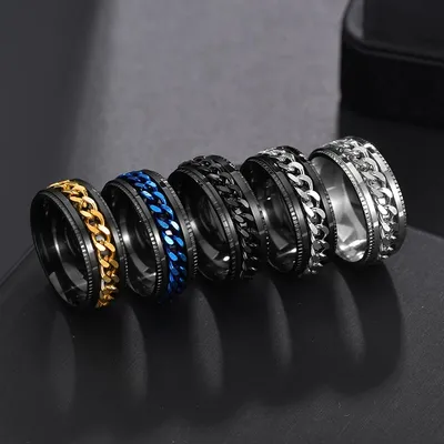 Rotating Anti Stress Chain Fidget Ring