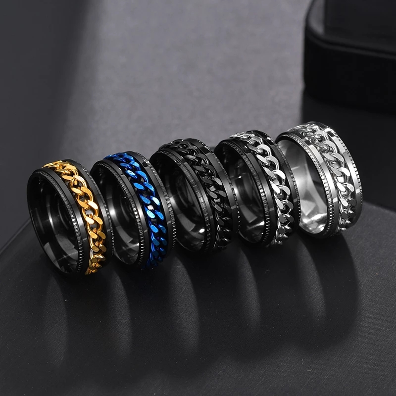 Rotating Anti Stress Chain Fidget Ring Rotating Anti Stress Chain Fidget Ring