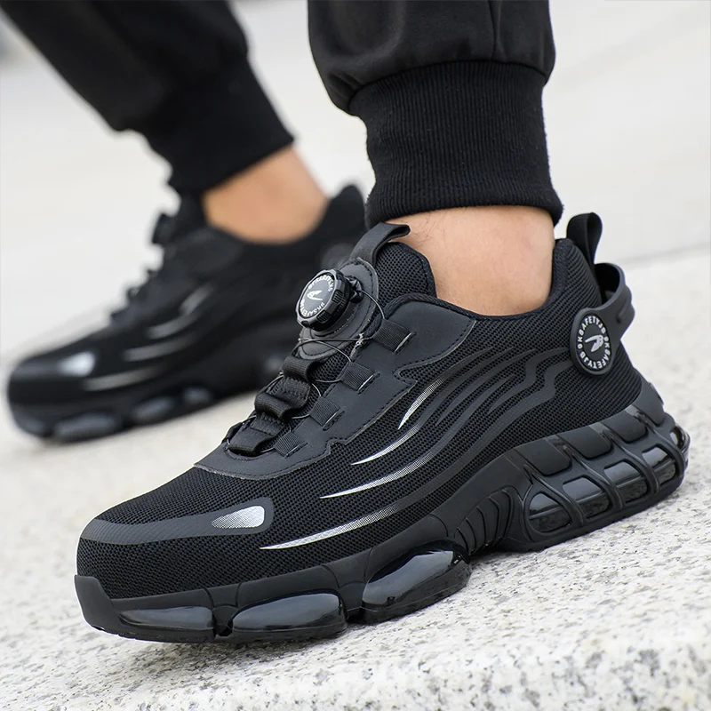 Rotating Button Safety Shoes Anti-smash Anti-puncture Work Shoes Fashion Sport Shoes Security Protective Boots Rotating Button Safety Shoes Anti-smash Anti-puncture Work Shoes Fashion Sport Shoes Security Protective Boots