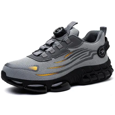 Rotating Button Safety Shoes Men Anti-smash Anti-puncture Work Shoes Fashion Men Safety Sport Shoes Security Protective
