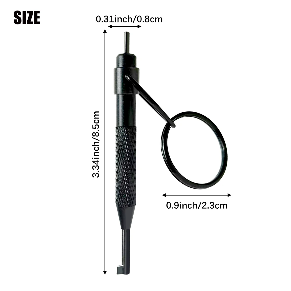 Rotating Handcuff Key, High Carbon Steel + Aluminum Alloy, with Key Ring, Police Handcuff Key for All Standard Series