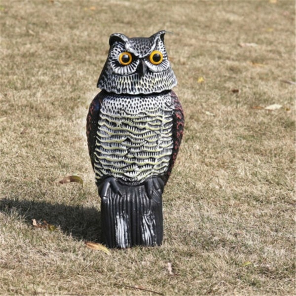 Rotating Head Garden Owl Decoy