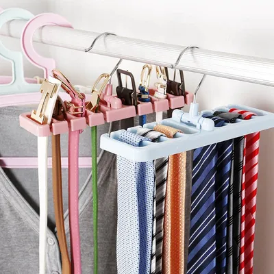 Rotating Hook Tie and Belt Hanger Rotating Hook Tie and Belt Hanger