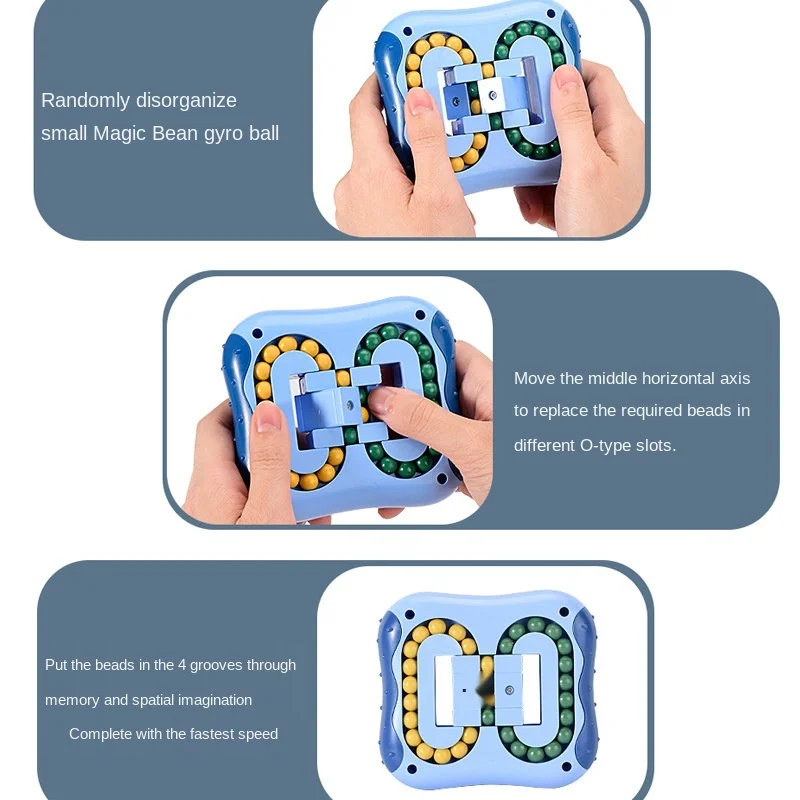 Rotating Magic Bean Fingertip Toy Puzzles Games for Kids Adults Intelligence Montessori Educational Toys Rotating Magic Bean Fingertip Toy Puzzles Games for Kids Adults Intelligence Montessori Educational Toys