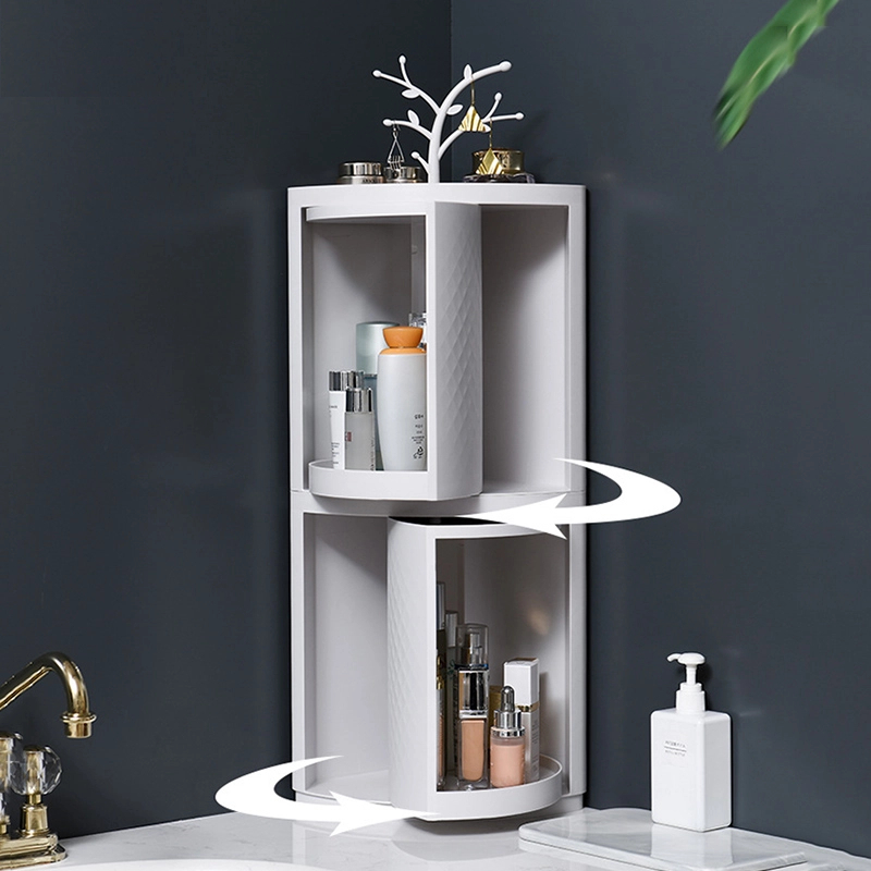 Rotating Shelf Bathroom Organizer Rack