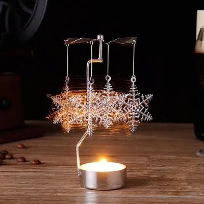 Rotating Snowflake Candle Holder