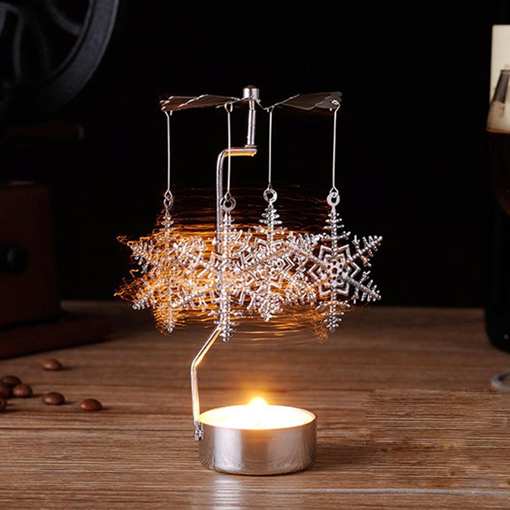 Rotating Snowflake Candle Holder