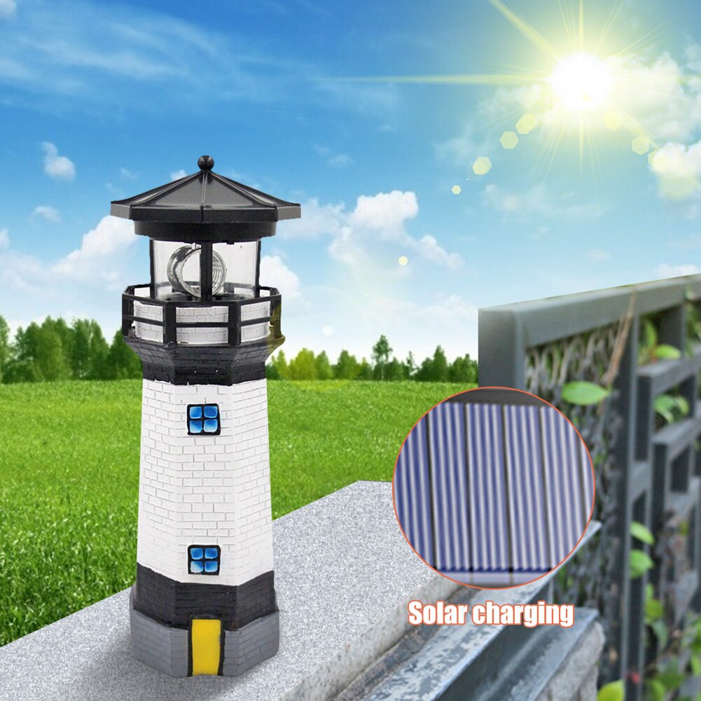 Rotating Solar Lighthouse for Garden Rotating Solar Lighthouse for Garden