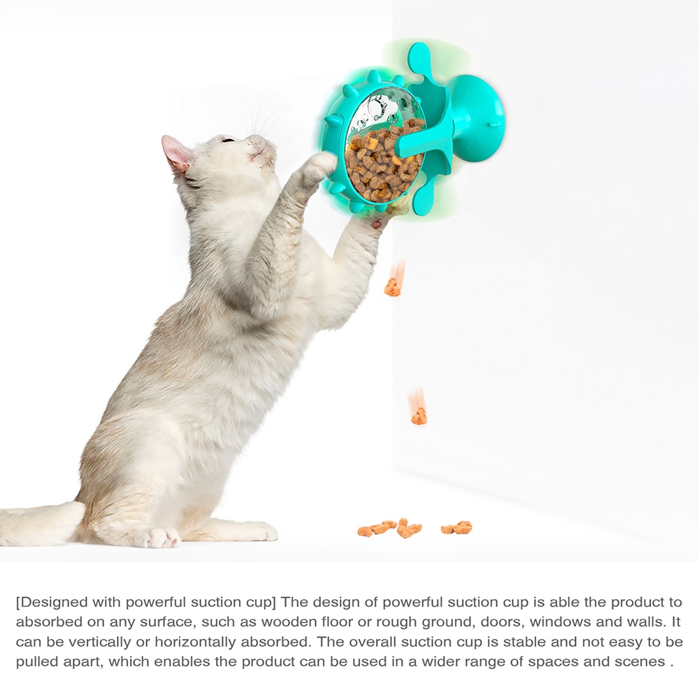 Rotating Wheel Cat Treat Dispenser Toy Rotating Wheel Cat Treat Dispenser Toy