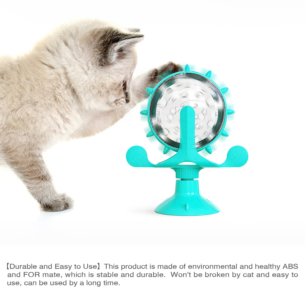 Rotating Wheel Cat Treat Dispenser Toy Rotating Wheel Cat Treat Dispenser Toy