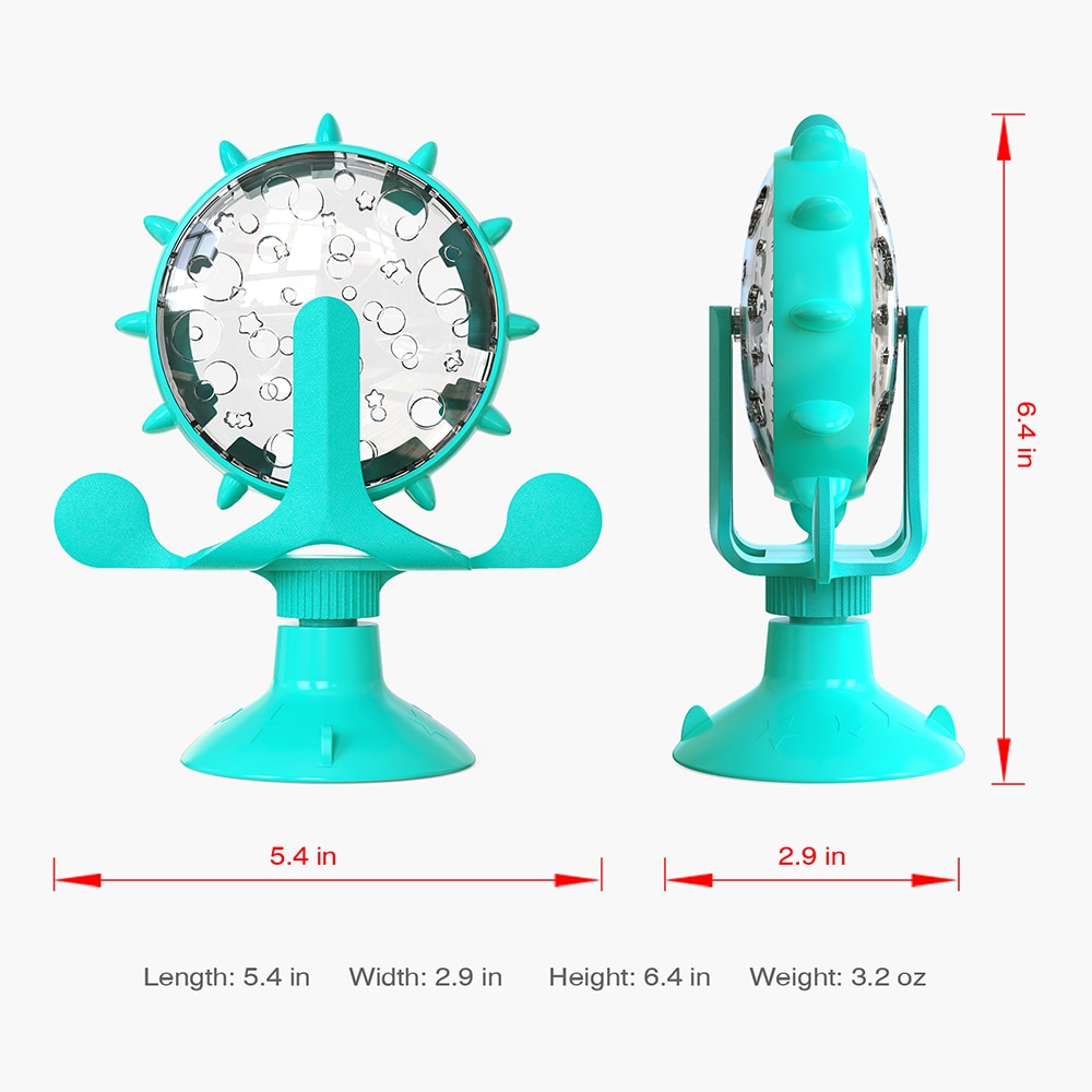 Rotating Wheel Cat Treat Dispenser Toy Rotating Wheel Cat Treat Dispenser Toy