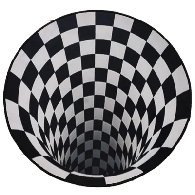 Round 3D Optical Illusion Rug Round 3D Optical Illusion Rug