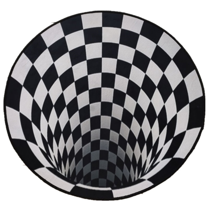 Round 3D Optical Illusion Rug Round 3D Optical Illusion Rug