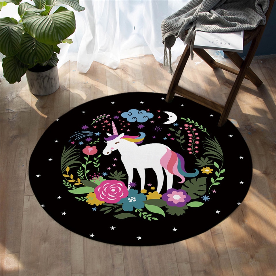 Round Carpet Unicorn Floor Mat Round Carpet Unicorn Floor Mat