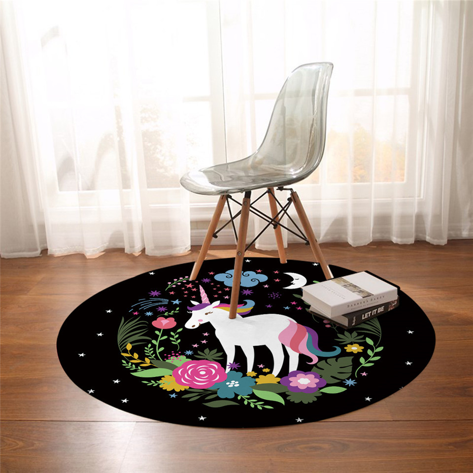 Round Carpet Unicorn Floor Mat Round Carpet Unicorn Floor Mat