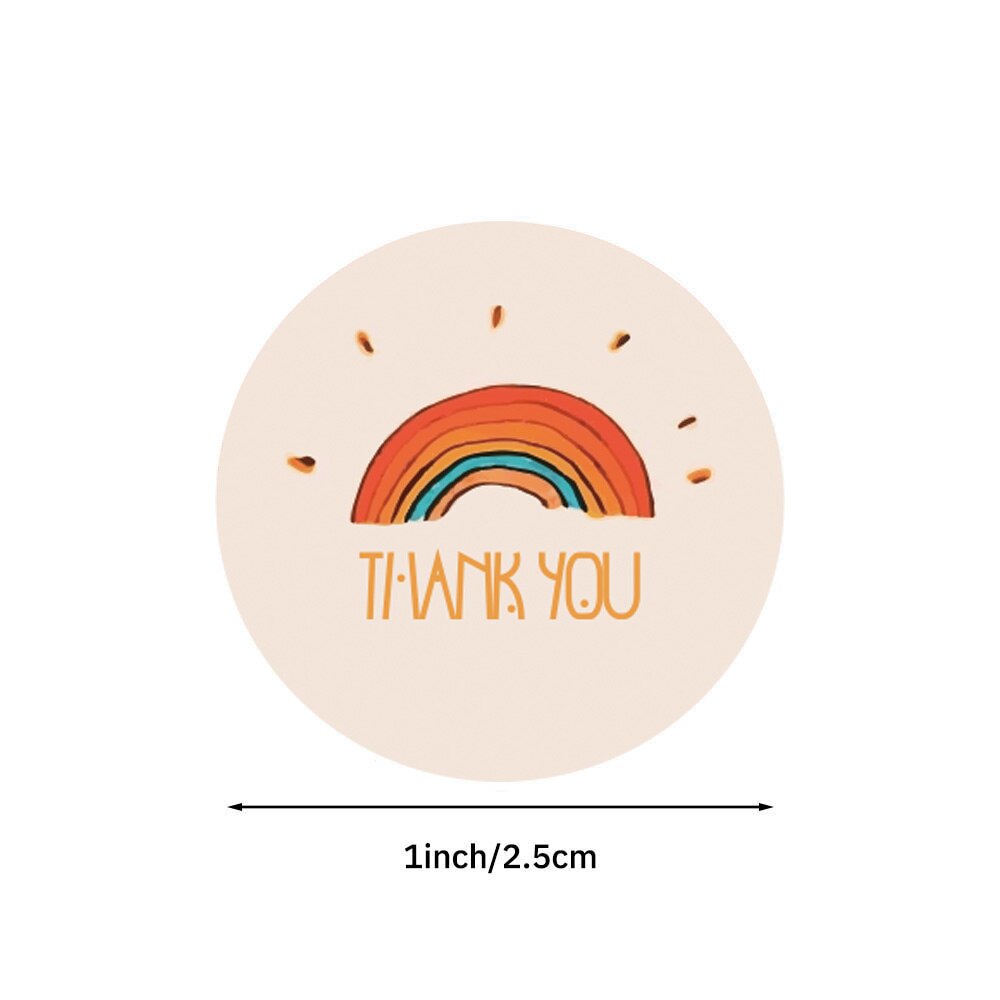 Round Cartoon Thank You Sticker Roll (500 pcs) Round Cartoon Thank You Sticker Roll (500 pcs)