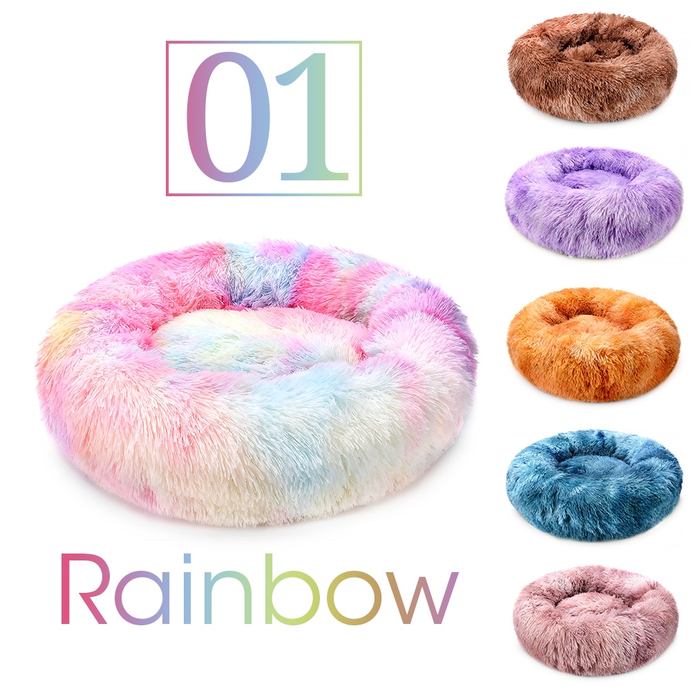 Round Cat Bed Soft Pet Cushion Round Cat Bed Soft Pet Cushion