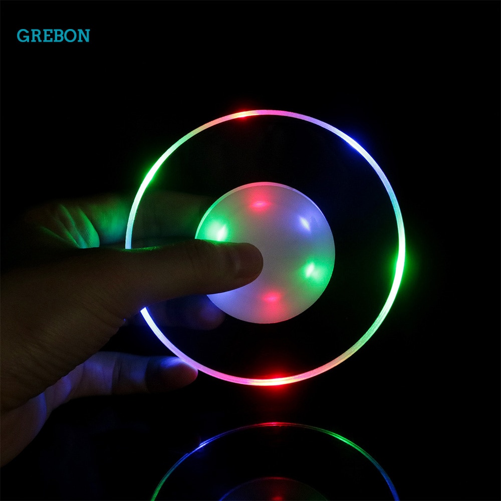 Round Disc LED Light Up Coaster Round Disc LED Light Up Coaster