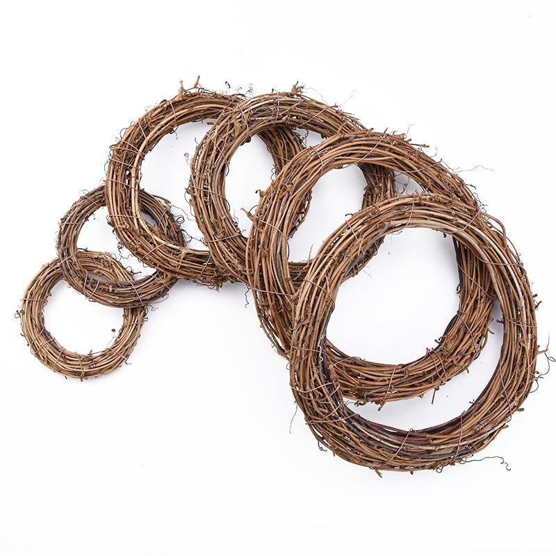 Round DIY Natural Wicker Wreath
