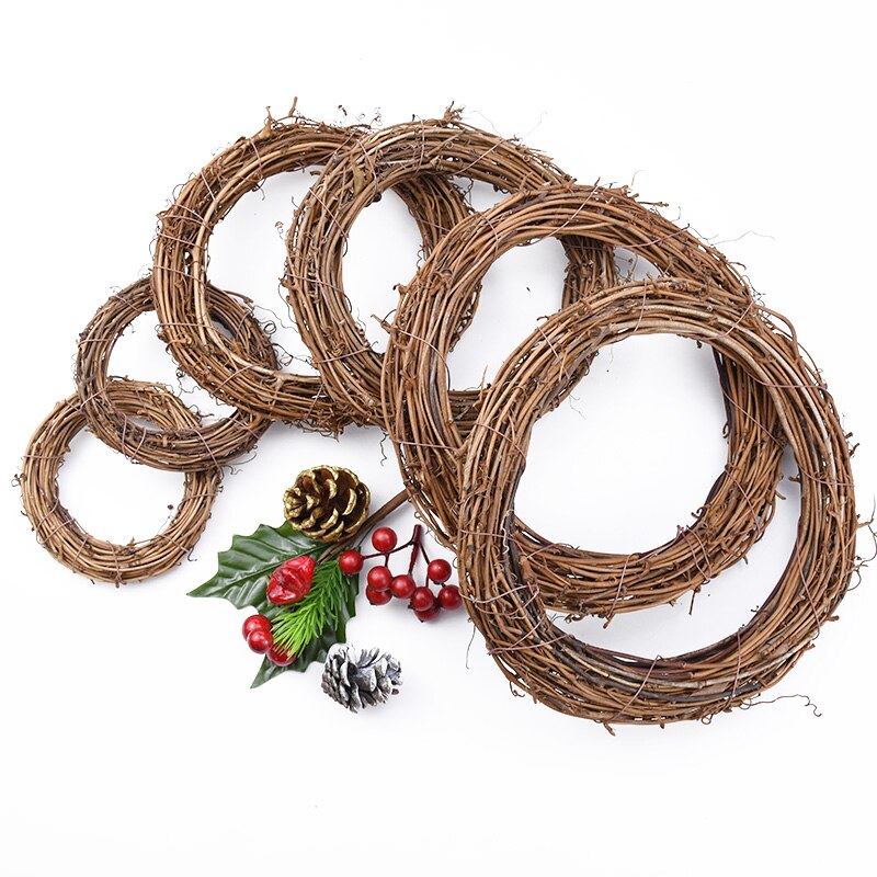 Round DIY Natural Wicker Wreath Round DIY Natural Wicker Wreath