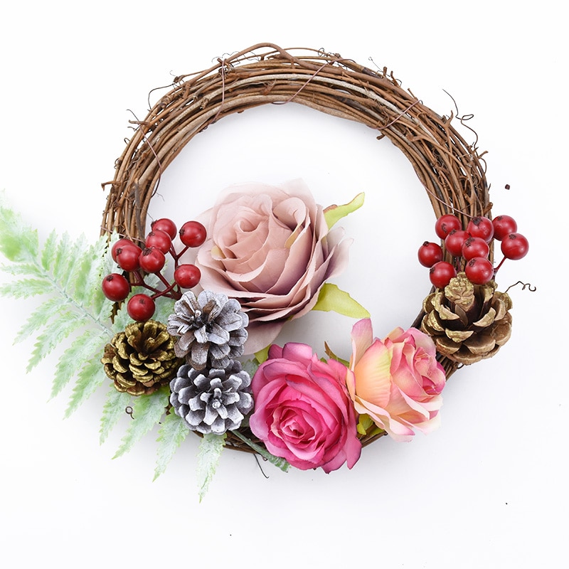 Round DIY Natural Wicker Wreath Round DIY Natural Wicker Wreath