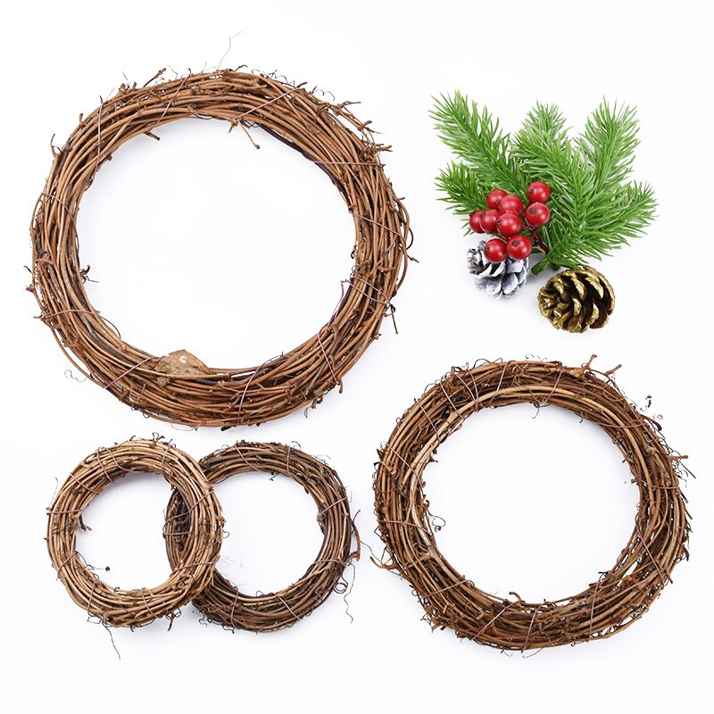 Round DIY Natural Wicker Wreath Round DIY Natural Wicker Wreath