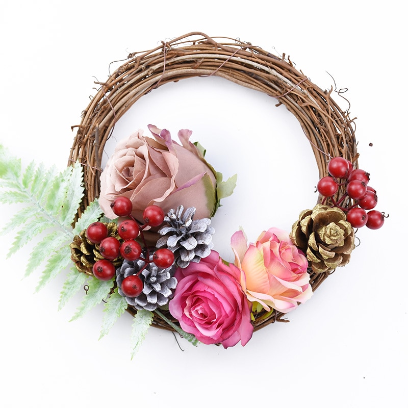 Round DIY Natural Wicker Wreath Round DIY Natural Wicker Wreath