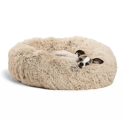Round Dog Bed Plush Cushion Pet Bed Round Dog Bed Plush Cushion Pet Bed