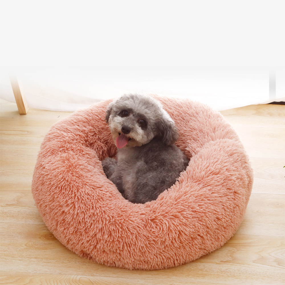 Round Dog Bed Plush Cushion Pet Bed Round Dog Bed Plush Cushion Pet Bed