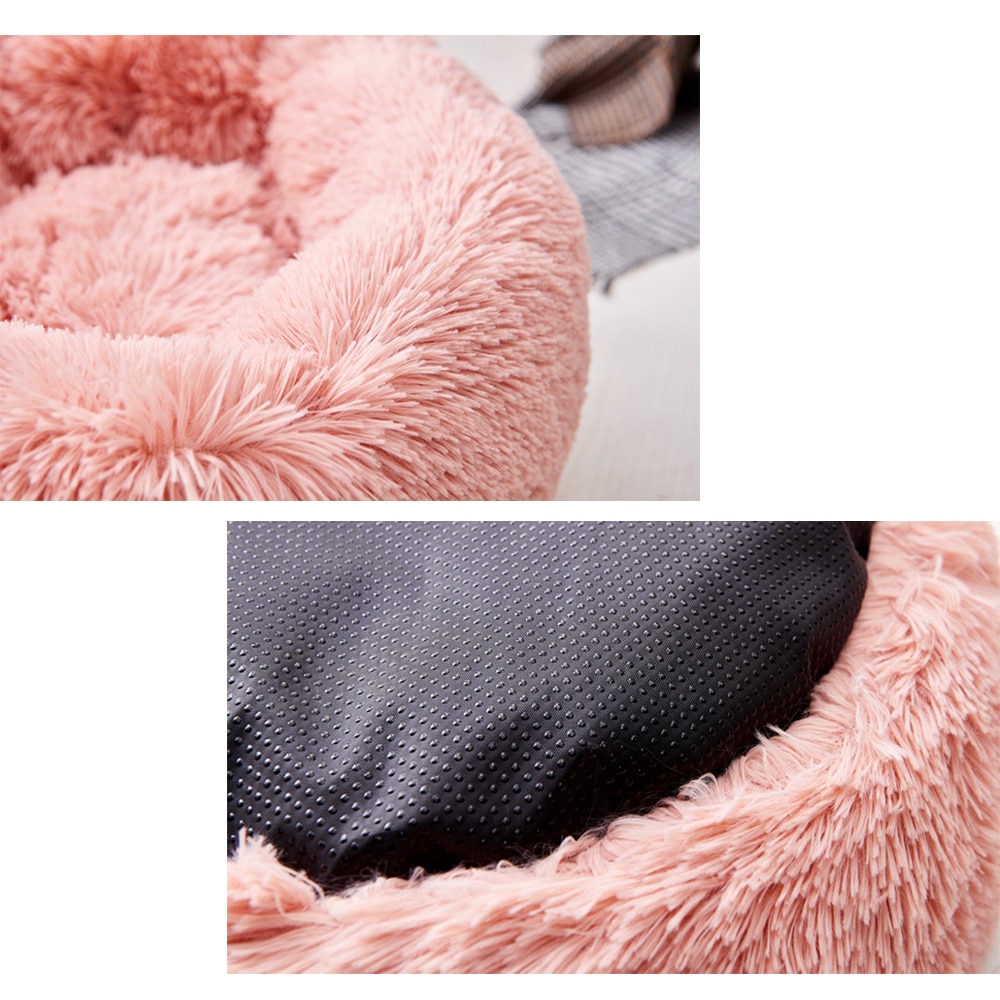 Round Dog Bed Plush Cushion Pet Bed Round Dog Bed Plush Cushion Pet Bed