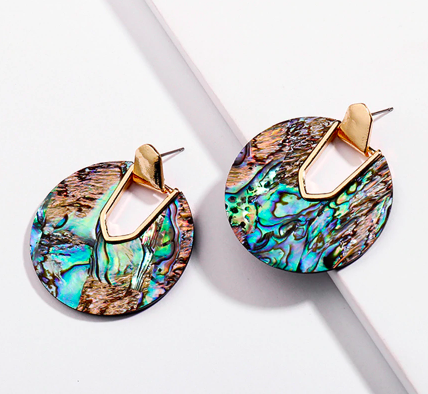 Round Earrings Acrylic Finish Round Earrings Acrylic Finish