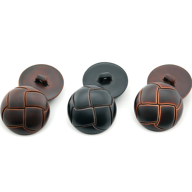 Round Faux Leather Buttons (10pcs)