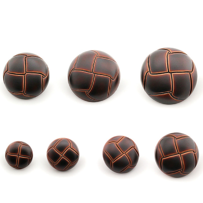 Round Faux Leather Buttons (10pcs)