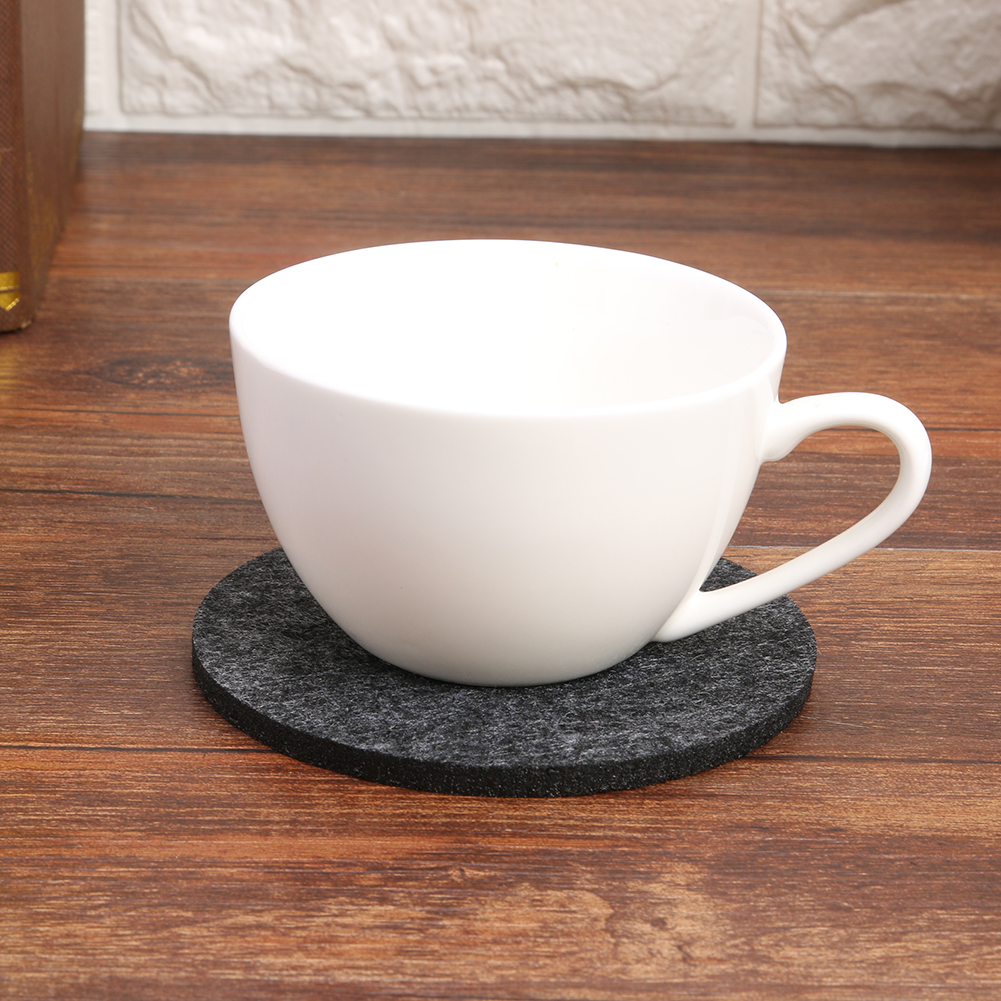 Round Felt Coasters with Holder (10pcs) Round Felt Coasters with Holder (10pcs)