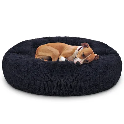Round Fluffy Dog Bed With Cotton Filling Round Fluffy Dog Bed With Cotton Filling