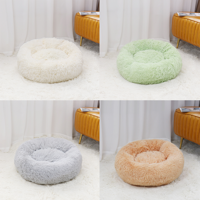 Round Furry Pet Bed Cushion Round Furry Pet Bed Cushion