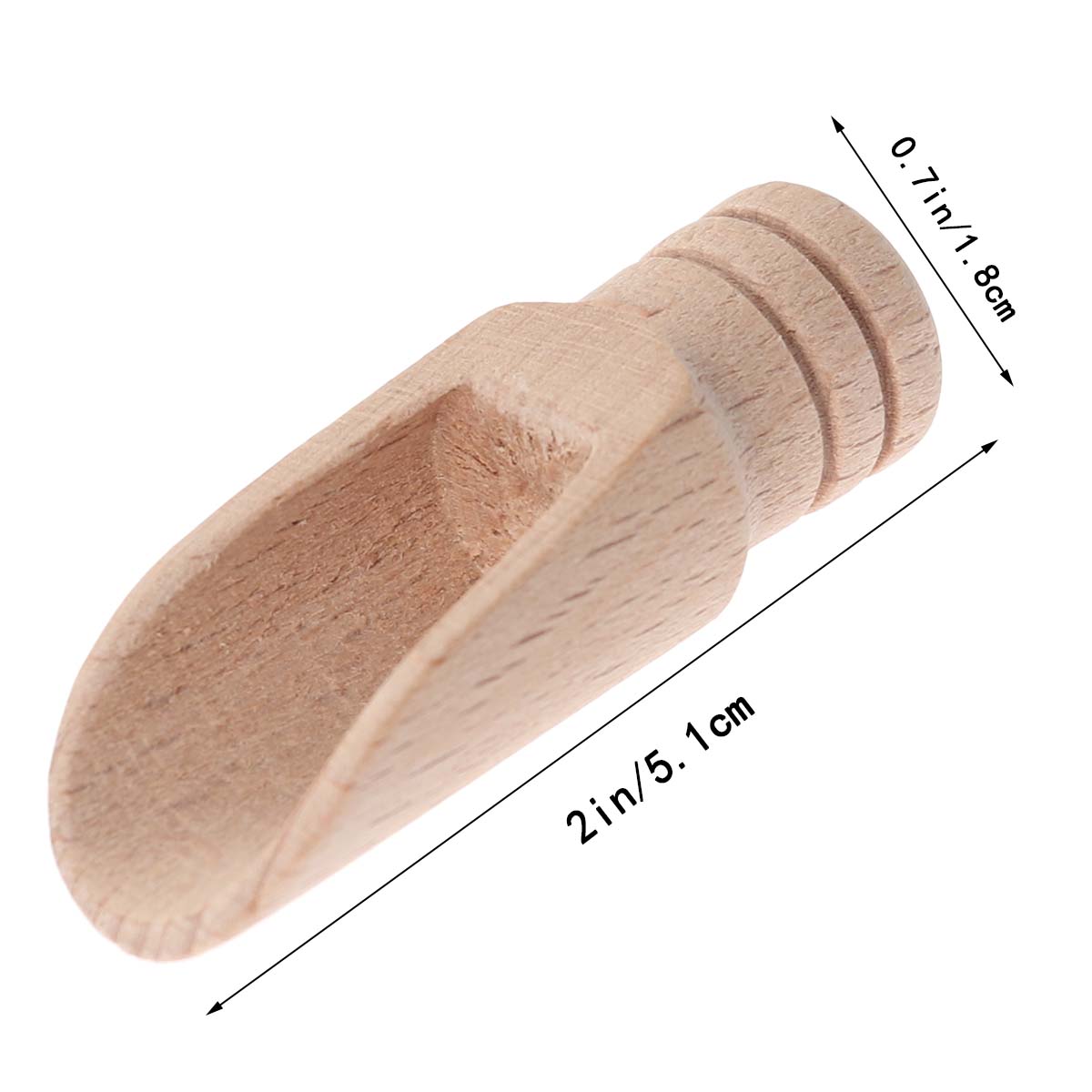 Round Handle Mini Wooden Scoops (6Pcs) Round Handle Mini Wooden Scoops (6Pcs)
